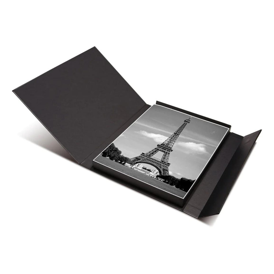 Print File 280-5350 Black Magna Folio with Interior Tray 12-1/2x14-1/2x1-1/2-Black Folios with Magnetic Closures-Print File