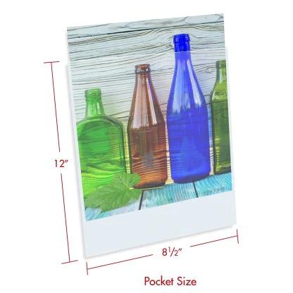 Print File 8x12-6PR pack of 100 Presentation Pocket, 1/16" lip-6mil-Polypro 8-1/2x12 (A4)-6mi Presentation Pockets-Print File