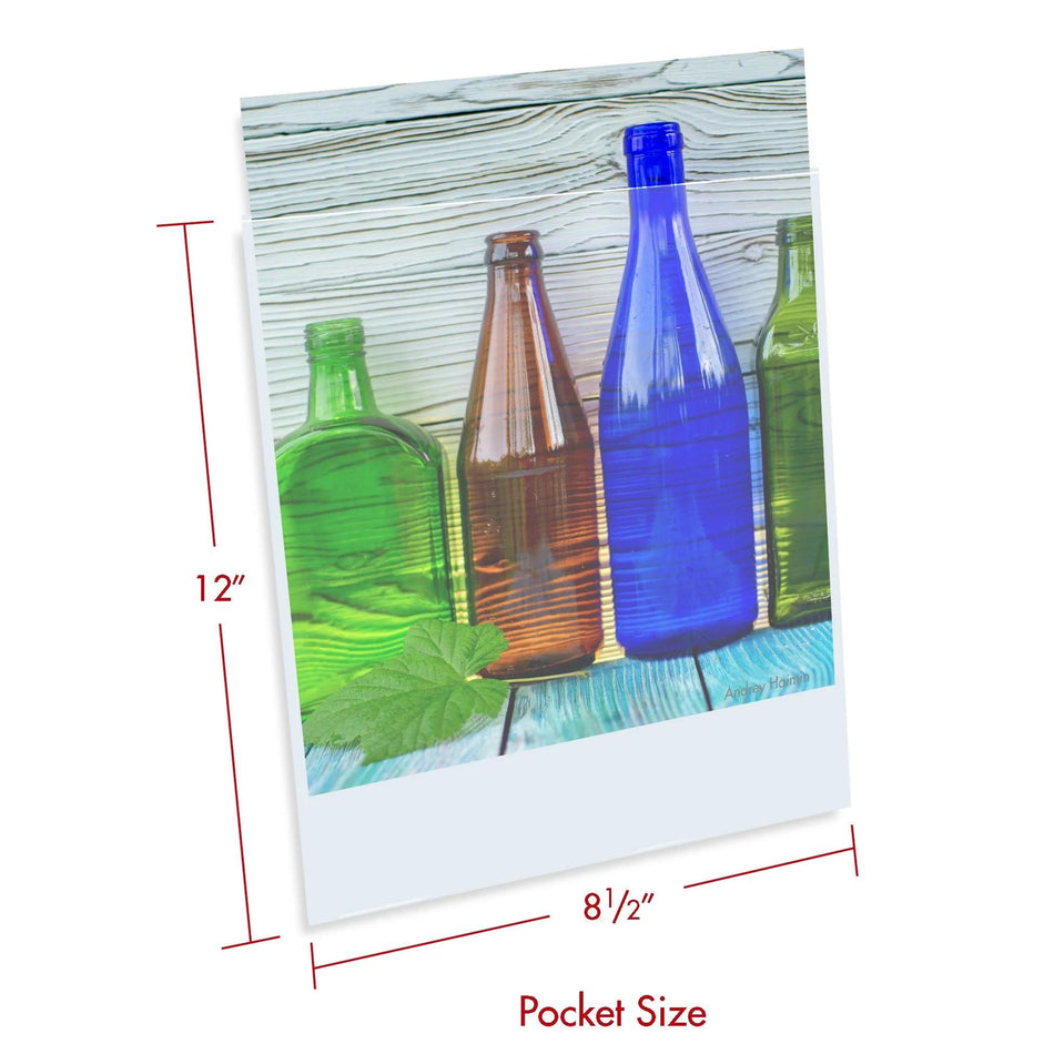 Print File 8x12-6PR pack of 25 Presentation Pocket, 1/16" lip-6mil-Polypro 8-1/2x12 (A4)-6mi Presentation Pockets-Print File