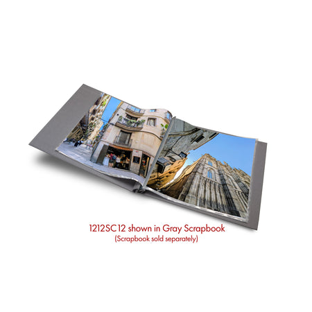 Print File Archival 1212SC12 Album Pages - Extra Large (Clear) for 2 Prints - 12 x 12" (12 Pack)-12x12 Post Bound Scrapbooks-Kudos Cameras