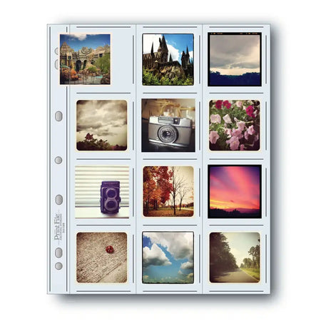 Print File Archival 225-12HB Slide Preservers - Holds 12 x 6x6cm Slide/Neg Film (10 Pack)-Negative Sleeves-Kudos Cameras
