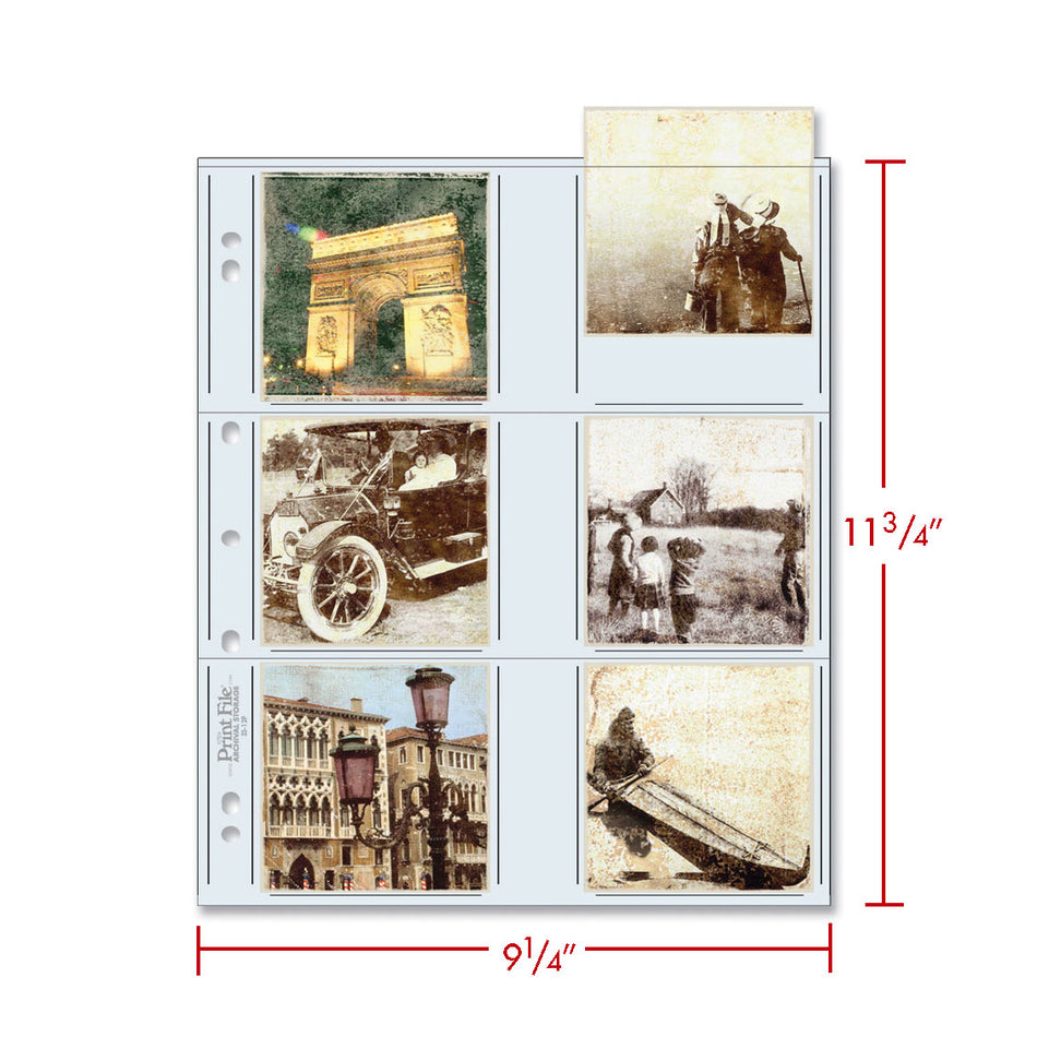 Print File Archival 33-12P Print Preservers for 12 Prints - 3.5 x 3.5" (100 Pack)-Print Preservers-Kudos Cameras