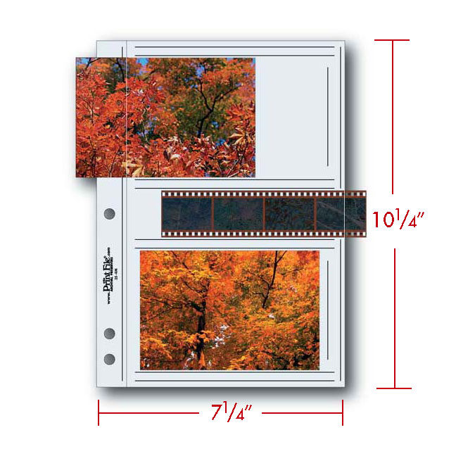Print File Archival 35-4M Album Pages - Medium (Clear) for 4 Prints - 3.5 x 5" (25 Pack)-Archival Albums & Clear Album Pages-Kudos Cameras