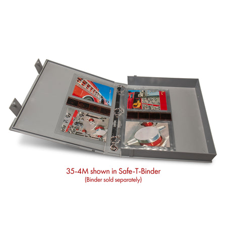 Print File Archival 35-4M Album Pages - Medium (Clear) for 4 Prints - 3.5 x 5" (25 Pack)-Archival Albums & Clear Album Pages-Kudos Cameras