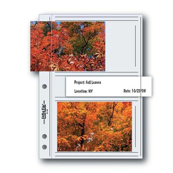 Print File Archival 35-4M Album Pages - Medium (Clear) for 4 Prints - 3.5 x 5" (25 Pack)-Archival Albums & Clear Album Pages-Kudos Cameras