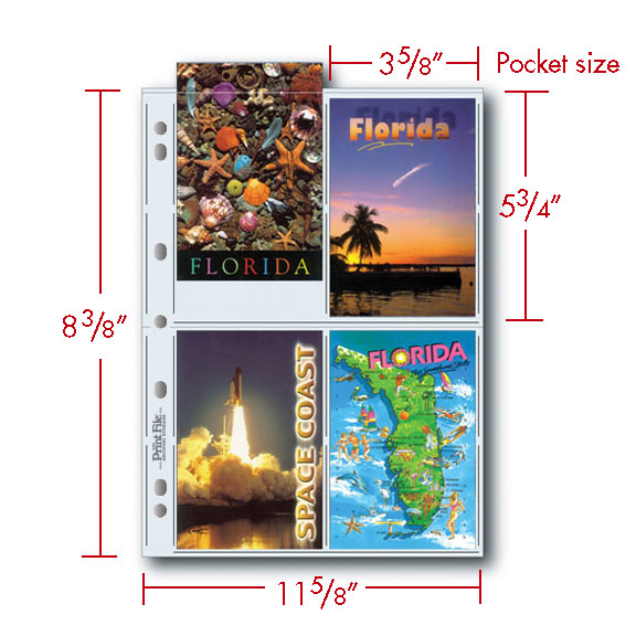 Print File Archival 35-4PC Print Preservers for 4 Postcards - 3.5 x 5.5" (25 Pack)-Print Preservers-Kudos Cameras