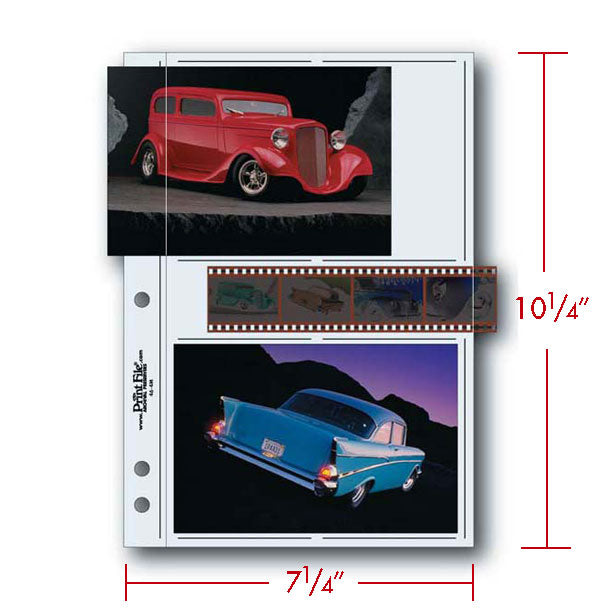 Print File Archival 46-4M Album Pages - Medium (Clear) for 4 Prints - 4 x 6" (25 Pack)-Archival Albums & Clear Album Pages-Kudos Cameras