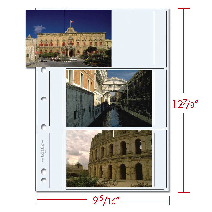 Print File Archival 46-6G Archival Album Pages - Extra Tall (Clear) for 6 Prints - 4 x 6" (25 Pack)-Archival Albums & Clear Album Pages-Kudos Cameras