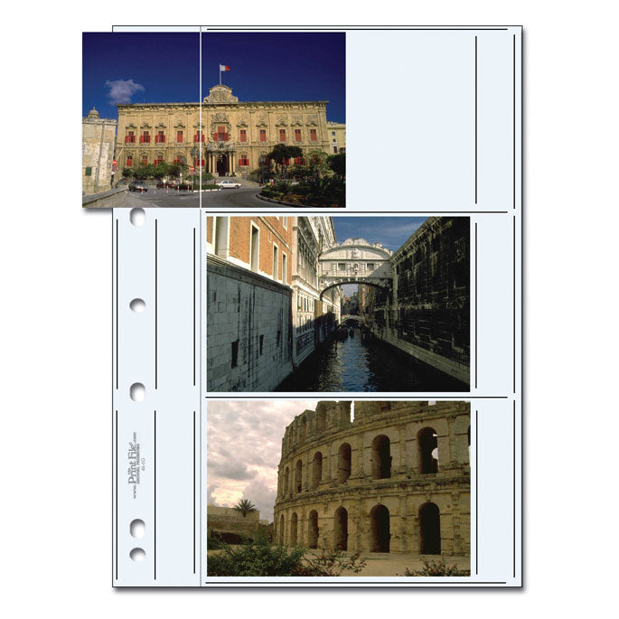 Print File Archival 46-6G Archival Album Pages - Extra Tall (Clear) for 6 Prints - 4 x 6" (25 Pack)-Archival Albums & Clear Album Pages-Kudos Cameras