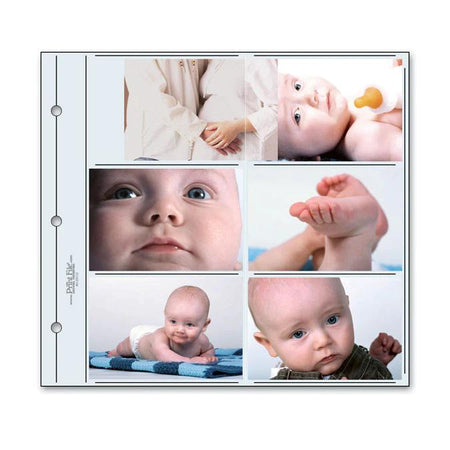Print File Archival 4612SC12 Album Pages - Extra Large (Clear) for 12 Prints - 4 x 6" (12 Pack)-12x12 Post Bound Scrapbooks-Kudos Cameras