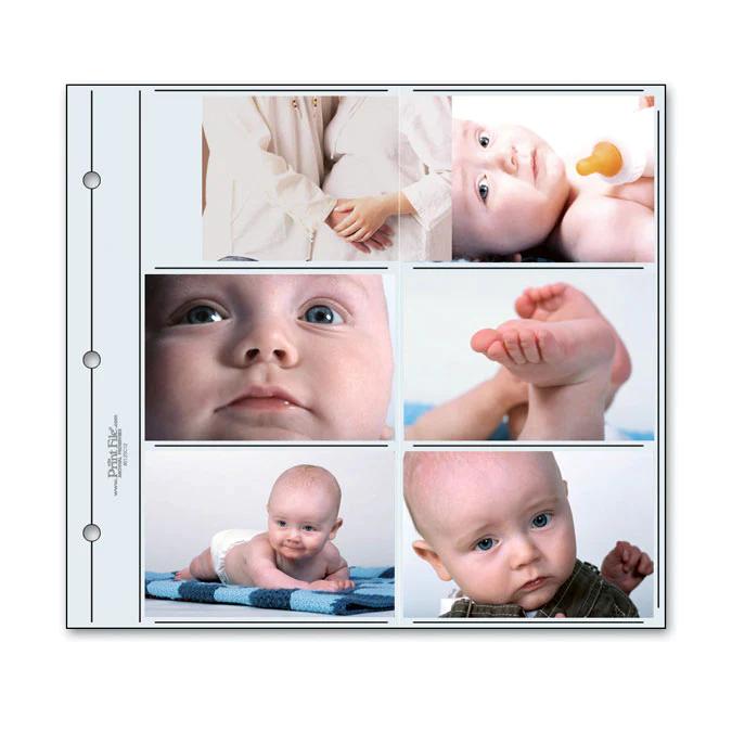 Print File Archival 4612SC12 Album Pages - Extra Large (Clear) for 12 Prints - 4 x 6" (12 Pack)-12x12 Post Bound Scrapbooks-Kudos Cameras