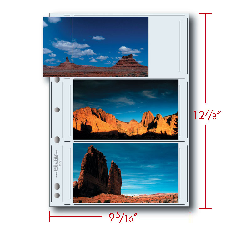 Print File Archival 47-6G Album Pages - Extra Tall (Clear) for 6 Prints - 4 x 7" (25 Pack)-Archival Albums & Clear Album Pages-Kudos Cameras