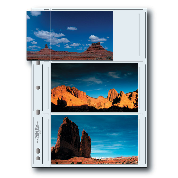 Print File Archival 47-6G Album Pages - Extra Tall (Clear) for 6 Prints - 4 x 7" (25 Pack)-Archival Albums & Clear Album Pages-Kudos Cameras