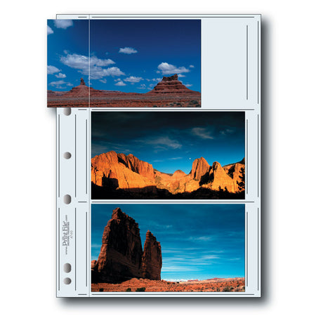 Print File Archival 47-6G Album Pages - Extra Tall (Clear) for 6 Prints - 4 x 7" (25 Pack)-Archival Albums & Clear Album Pages-Kudos Cameras