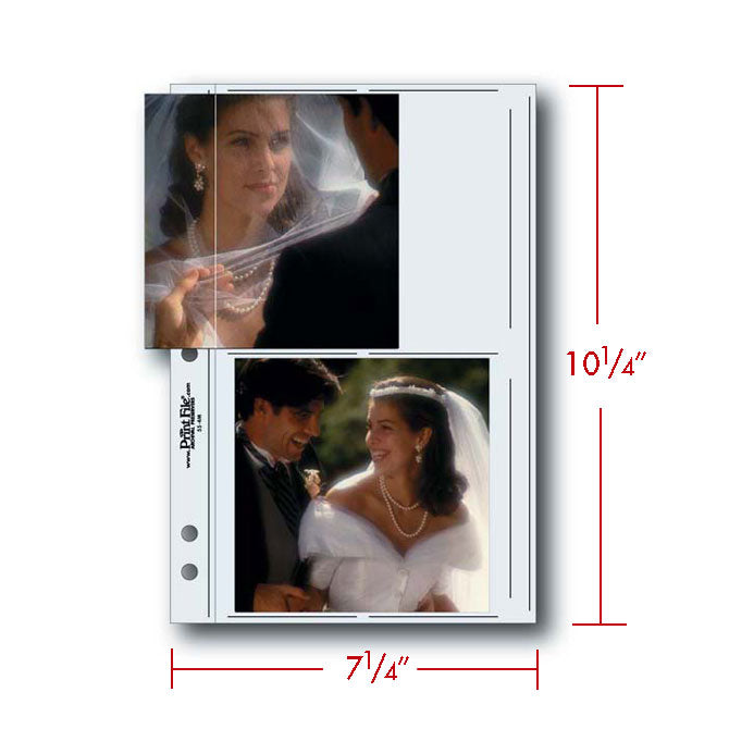 Print File Archival 55-4M Album Pages - Medium (Clear) for 4 Prints - 5 x 5" (25 Pack)-Archival Albums & Clear Album Pages-Kudos Cameras