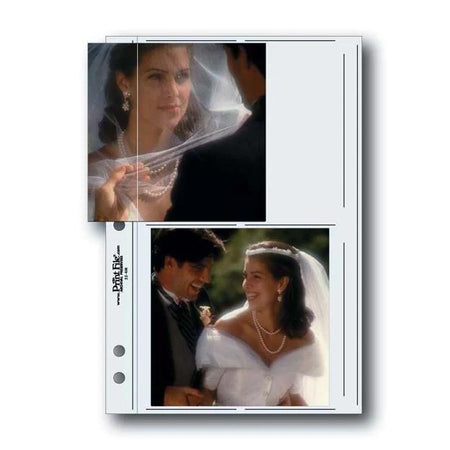 Print File Archival 55-4M Album Pages - Medium (Clear) for 4 Prints - 5 x 5" (25 Pack)-Archival Albums & Clear Album Pages-Kudos Cameras