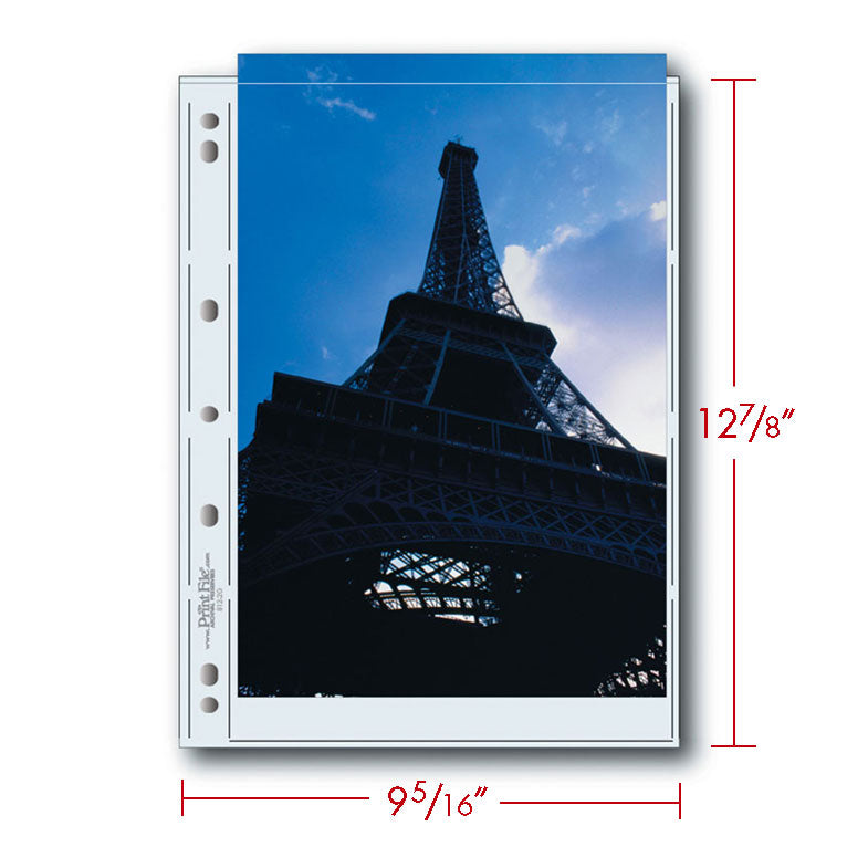 Print File Archival 812-2G Album Pages - Extra Tall (Clear) for 2 Prints - 8 x 12" (25 Pack)-Archival Albums & Clear Album Pages-Kudos Cameras