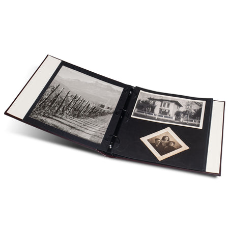 Print File Archival 911PB Polyester Album Page with Black Insert 9 x 11.5" (10 Pack)-Polyester Page Protectors-Kudos Cameras