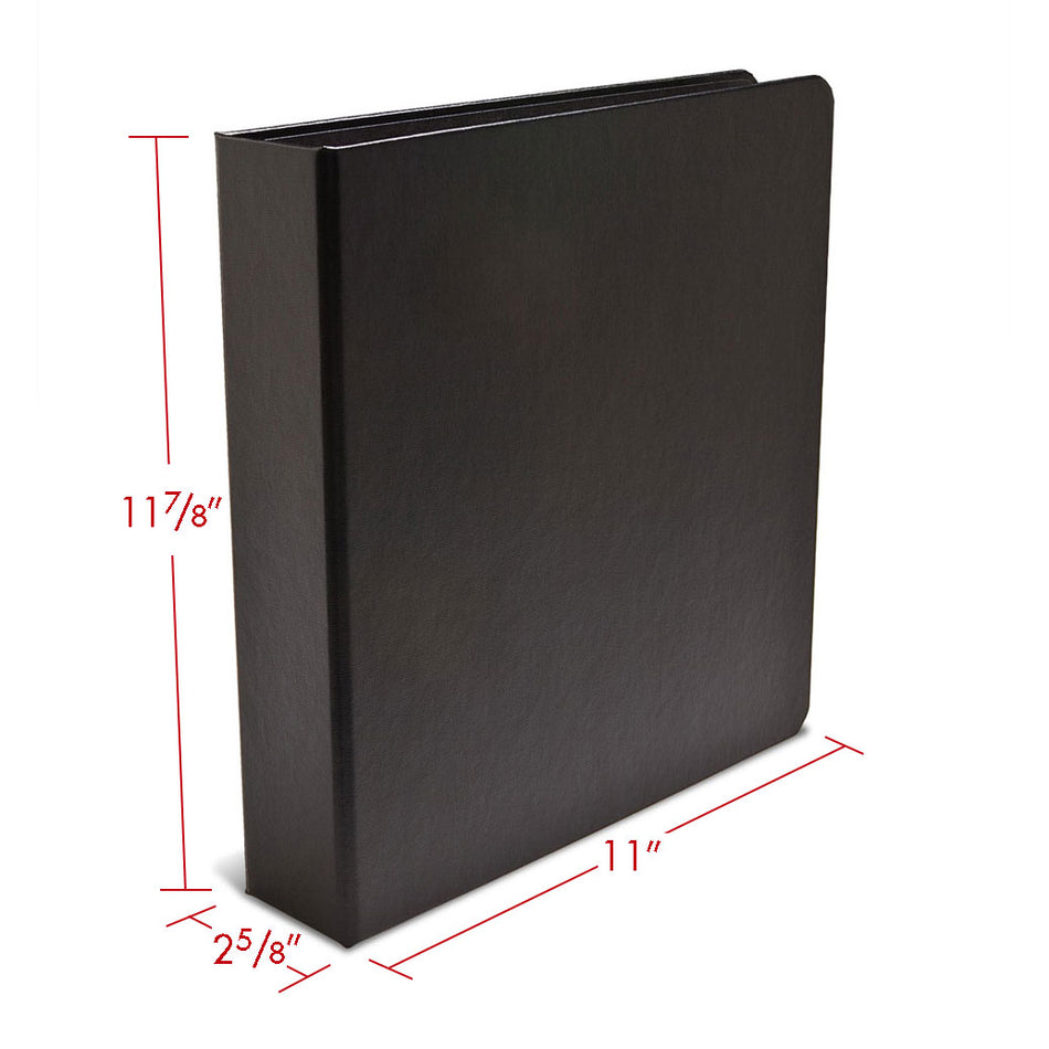 Print File Archival ALB-SL Standard Leather Album Binder (Black)-Premium Archival Albums & Black Album Pages-Kudos Cameras
