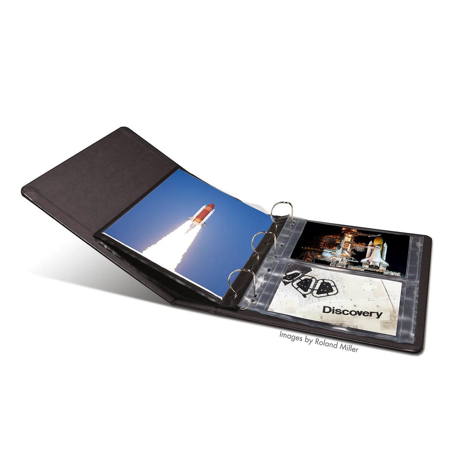 Print File Archival ALB-SL Standard Leather Album Binder (Black)-Premium Archival Albums & Black Album Pages-Kudos Cameras
