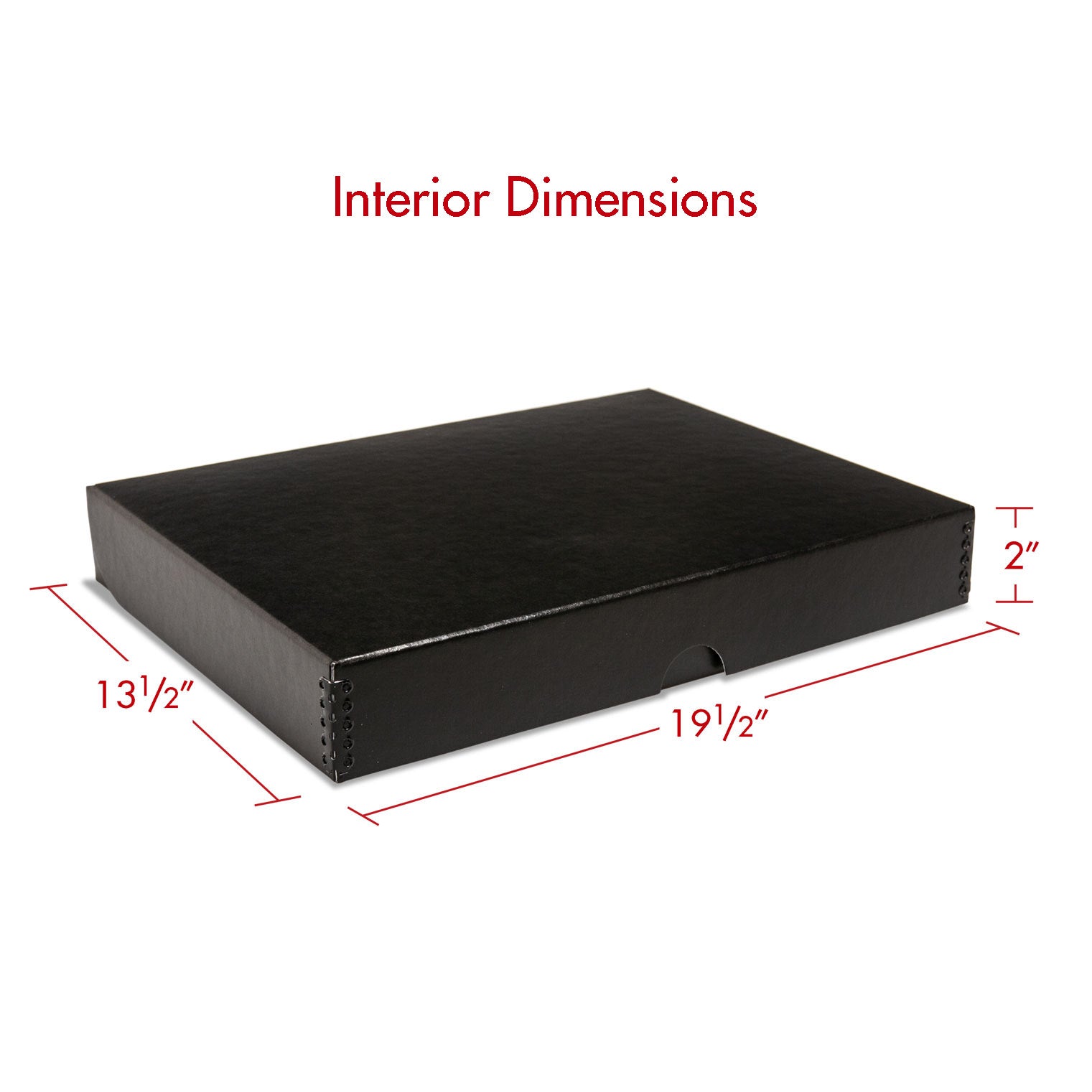 Print File Archival BCS1319 Clamshell Metal Edge Storage Box - 13 x 19 x 2" (Black)-Clamshell Metal Edge Boxes-Kudos Cameras