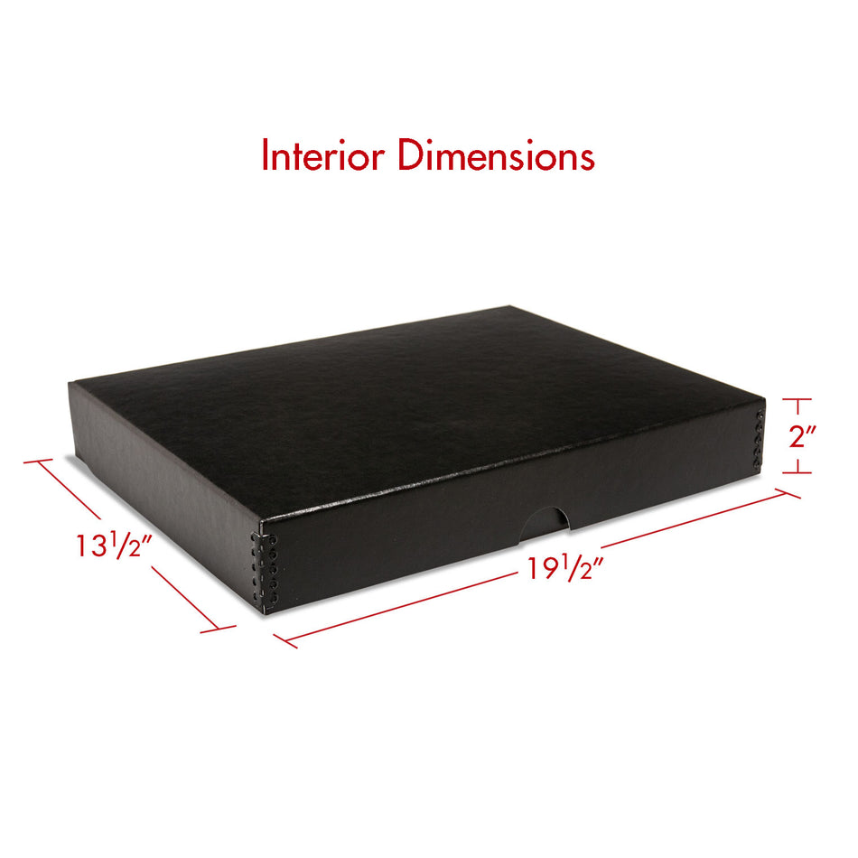 Print File Archival BCS1319 Clamshell Metal Edge Storage Box - 13 x 19 x 2" (Black)-Clamshell Metal Edge Boxes-Kudos Cameras