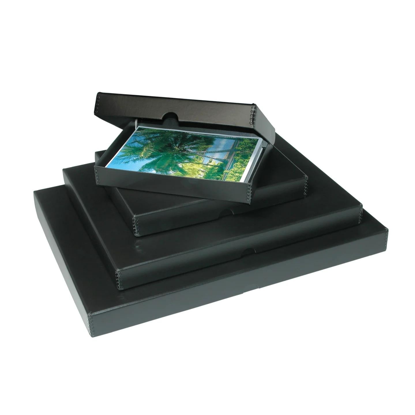 Print File Archival BCS1620 Clamshell Metal Edge Storage Box - 16 x 20 x 1.75" (Black)-Clamshell Metal Edge Boxes-Kudos Cameras