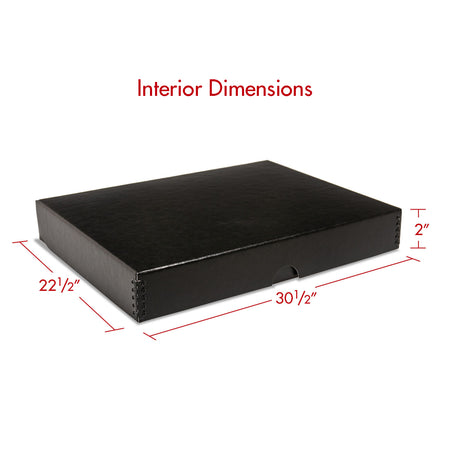 Print File Archival BCS2230 Clamshell Metal Edge Storage Box -22 x 30 x 2" (Black)-Clamshell Metal Edge Boxes-Kudos Cameras