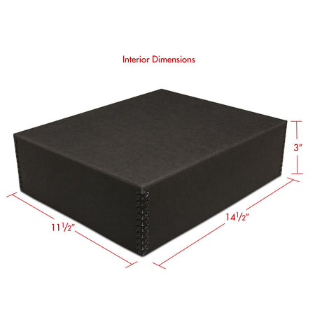 Print File Archival BDF11143 Drop-Front Metal Edge Storage Box - 11 x 14 x 3" (Black)-Metal Edge Boxes Black Drop Front-Kudos Cameras
