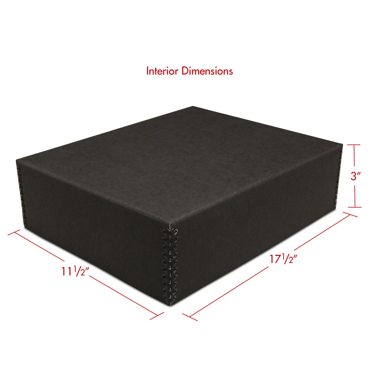 Print File Archival BDF11173 Drop-Front Metal Edge Storage Box - 11 x 17 x 3" (Black)-Metal Edge Boxes Black Drop Front-Kudos Cameras