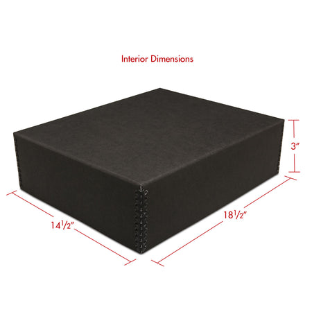 Print File Archival BDF14183 Drop-Front Metal Edge Storage Box - 14 x 18 x 3" (Black)-Metal Edge Boxes Black Drop Front-Kudos Cameras