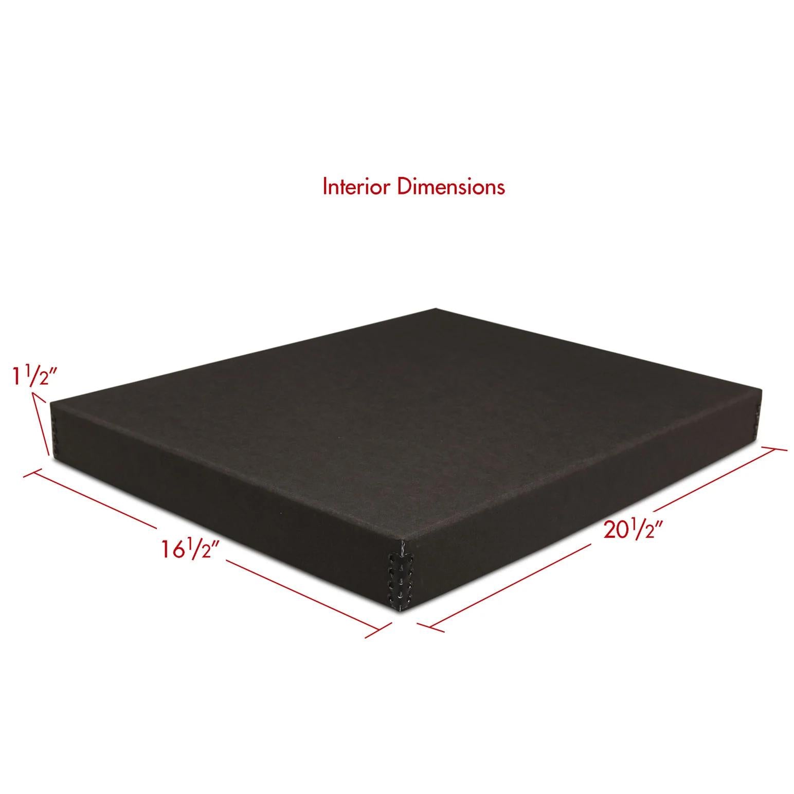 Print File Archival BDF16201 Drop-Front Metal Edge Storage Box - 16 x 20 x 1.5" (Black)-Metal Edge Boxes Black Drop Front-Kudos Cameras