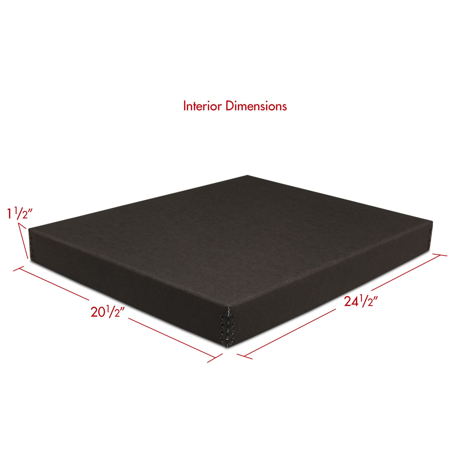 Print File Archival BDF20241 Drop-Front Metal Edge Storage Box - 20 x 24 x 1.5" (Black)-Metal Edge Boxes Black Drop Front-Kudos Cameras