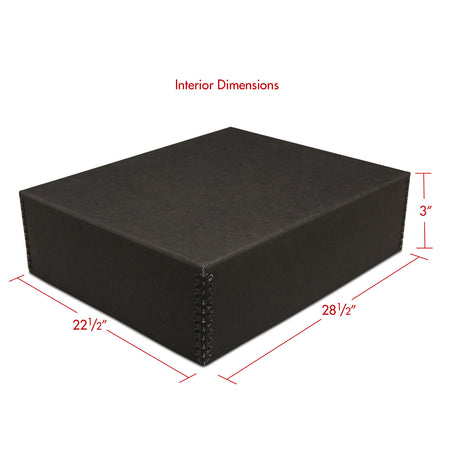 Print File Archival BDF22283 Drop-Front Metal Edge Storage Box - 22 x 28 x 3" (Black)-Metal Edge Boxes Black Drop Front-Kudos Cameras