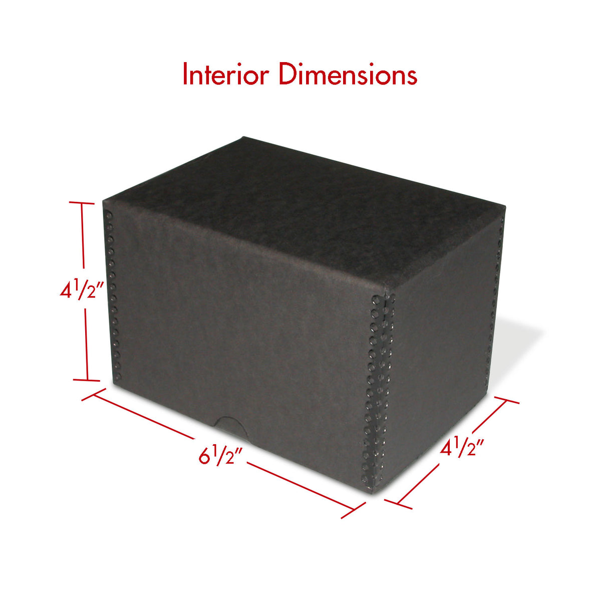 Print File Archival BDF464 Drop-Front Metal Edge Storage Box - 4 x 6 x 4.5" (Black)-Metal Edge Boxes Black Drop Front-Kudos Cameras
