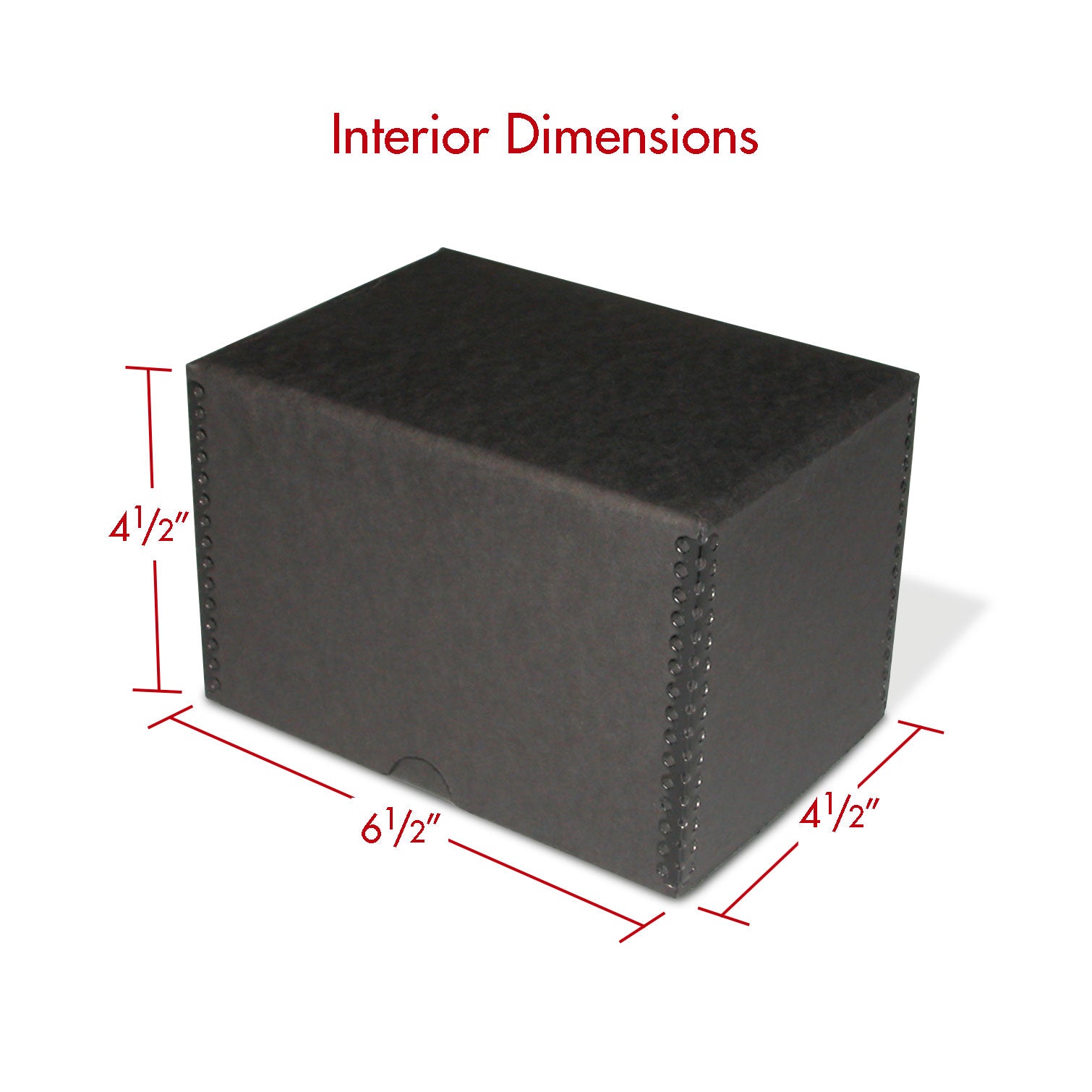 Print File Archival BDF464 Drop-Front Metal Edge Storage Box - 4 x 6 x 4.5" (Black)-Metal Edge Boxes Black Drop Front-Kudos Cameras