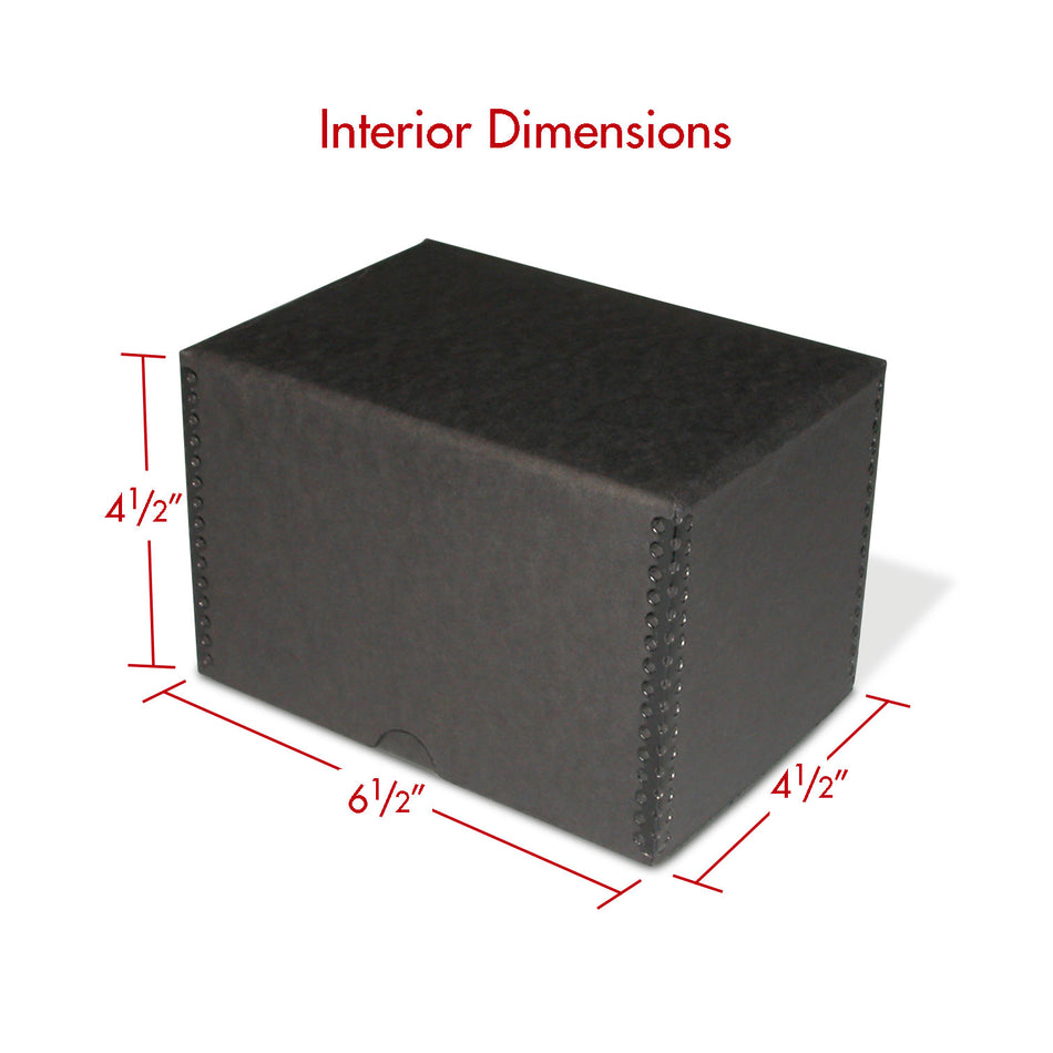 Print File Archival BDF464 Drop-Front Metal Edge Storage Box - 4 x 6 x 4.5" (Black)-Metal Edge Boxes Black Drop Front-Kudos Cameras