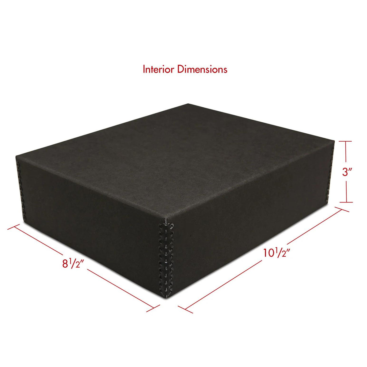 Print File Archival BDF8103 Drop-Front Metal Edge Storage Box - 8 x 10 x 3" (Black)-Metal Edge Boxes Black Drop Front-Kudos Cameras
