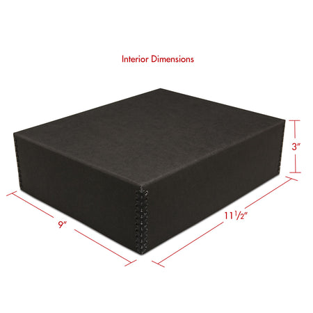 Print File Archival BDF8113 Drop-Front Metal Edge Storage Box - 8.5 x 11 x 3" (Black)-Metal Edge Boxes Black Drop Front-Kudos Cameras