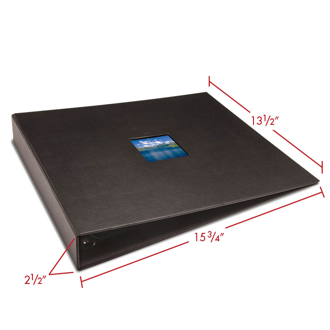 Print File Archival BL-ALB Extra Large Buckram Album Binder (Black)-Black 3-Ring Oversize Album-Kudos Cameras