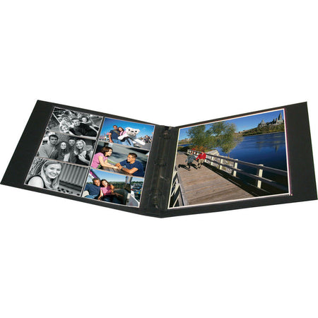 Print File Archival BL-ALB Extra Large Buckram Album Binder (Black)-Black 3-Ring Oversize Album-Kudos Cameras