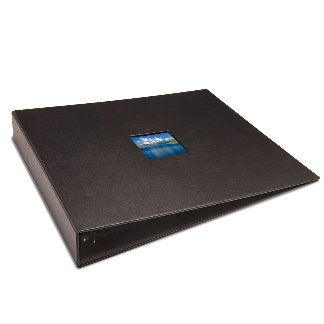 Print File Archival BL-ALB Extra Large Buckram Album Binder (Black)-Black 3-Ring Oversize Album-Kudos Cameras