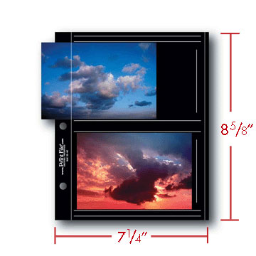 Print File Archival BLK 35-4C Album Pages - Compact (Black) for 4 Prints - 3.5 x 5" (12 Pack)-Premium Archival Albums & Black Album Pages-Kudos Cameras