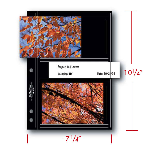 Print File Archival BLK 35-4M Album Pages - Medium (Black) for 4 Prints - 3.5 x 5" (25 Pack)-Premium Archival Albums & Black Album Pages-Kudos Cameras