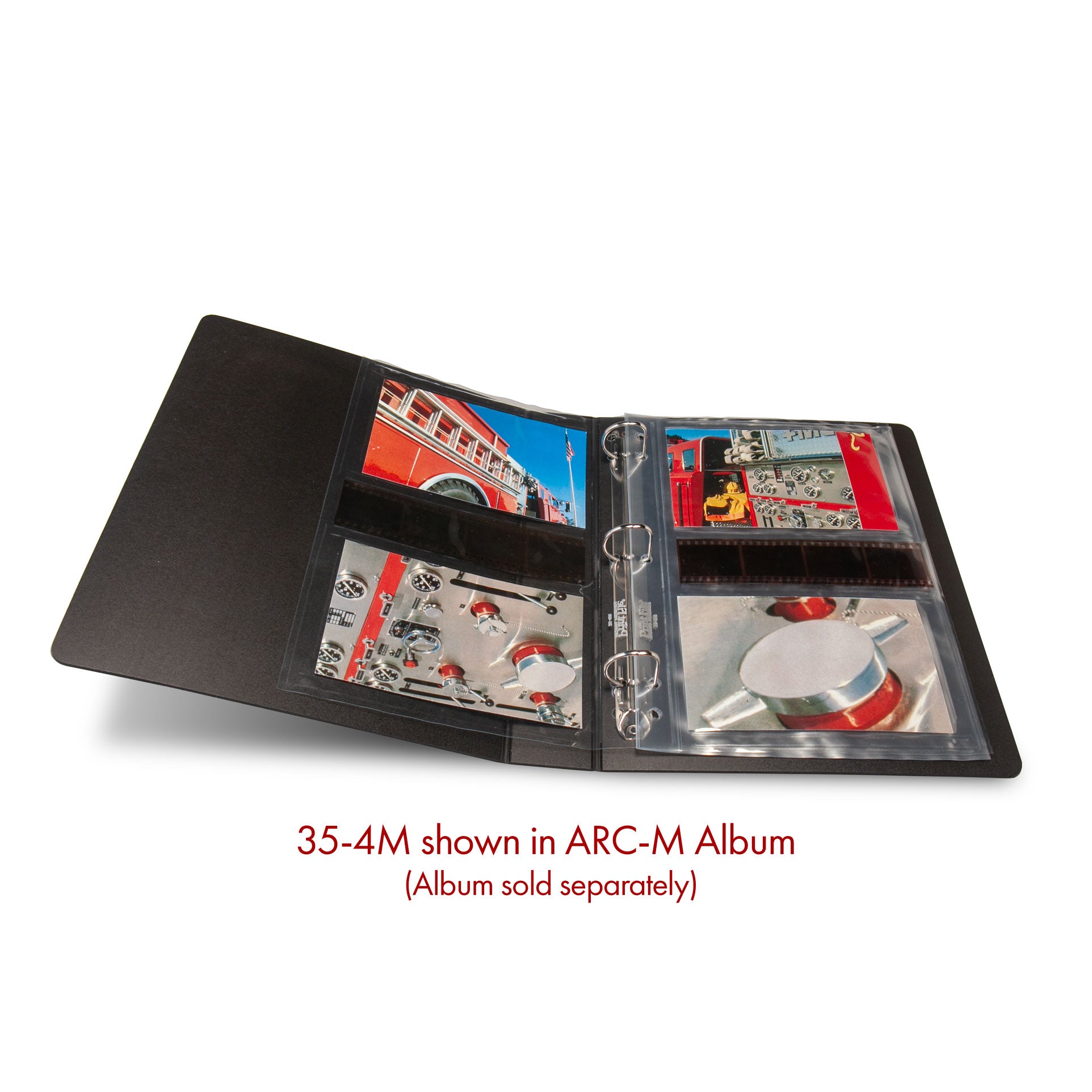 Print File Archival BLK 35-4M Album Pages - Medium (Black) for 4 Prints - 3.5 x 5" (25 Pack)-Premium Archival Albums & Black Album Pages-Kudos Cameras