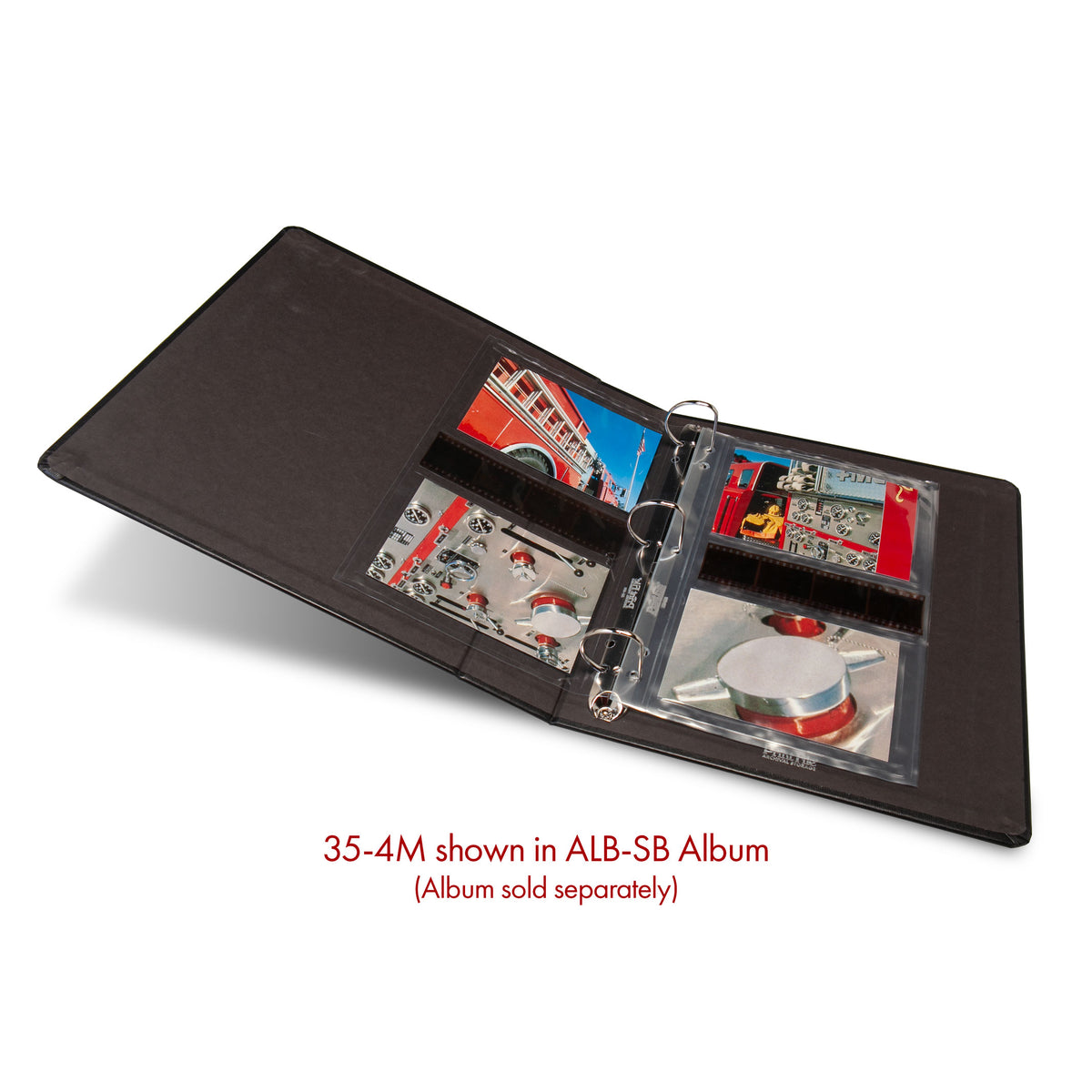 Print File Archival BLK 35-4M Album Pages - Medium (Black) for 4 Prints - 3.5 x 5" (25 Pack)-Premium Archival Albums & Black Album Pages-Kudos Cameras