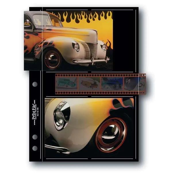 Print File Archival BLK 46-4M Album Pages - Medium (Black) for 4 Prints - 4 x 6" (25 Pack)-Premium Archival Albums & Black Album Pages-Kudos Cameras