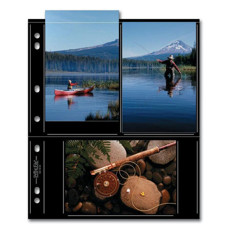 Print File Archival BLK 46-6S Album Pages - Standard (Black) for 6 Prints - 4 x 6" (25 Pack)-Premium Archival Albums & Black Album Pages-Kudos Cameras