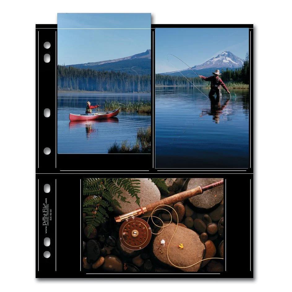 Print File Archival BLK 46-6S Album Pages - Standard (Black) for 6 Prints - 4 x 6" (25 Pack)-Premium Archival Albums & Black Album Pages-Kudos Cameras