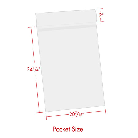 Print File Archival BOPP2024 Crystal Clear Art Protector Bags with 2" Adhesive Strip - 20 x 24" (100 Pack)-Crystal Clear Art Protectors-Kudos Cameras
